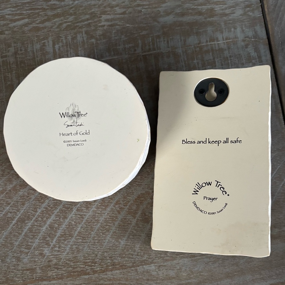 Willow Tree Heart of Golf Trinket Box and Prayer Plaque - Picture 4 of 4
